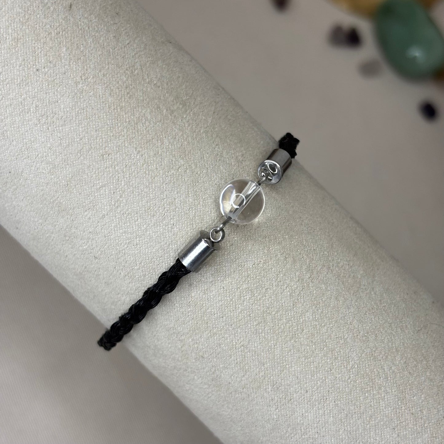 Bracelet en crin de cheval « Petit Cosmo » - Cristal de roche