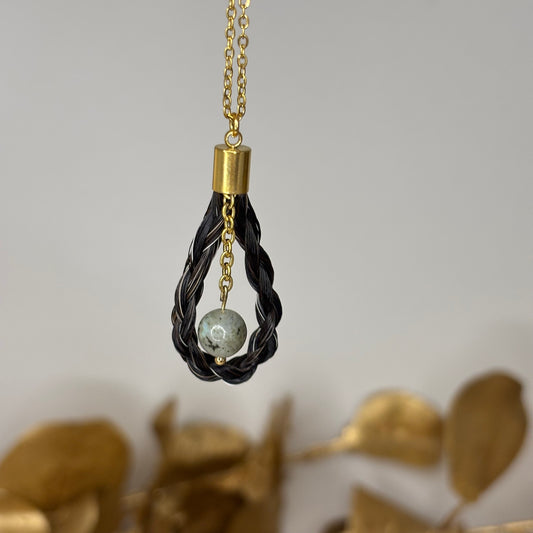 Collier en crin de cheval « Agena » - Labradorite
