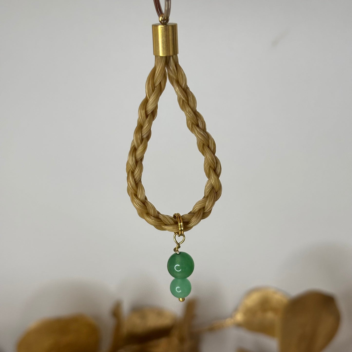 Porte-clé en crin de cheval « Auriga » - Aventurine